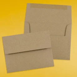 JAM Paper Kraft A2 Invitation Envelopes, 4.375 x 5.75, Brown Kraft Paper Bag, 50/Pack (LEKR600I)* Business