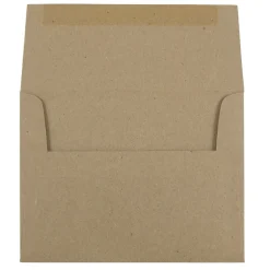 JAM Paper Kraft A2 Invitation Envelopes, 4.375 x 5.75, Brown Kraft Paper Bag, 25/Pack (LEKR600)* Business