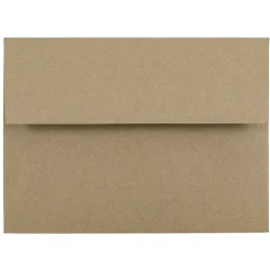 JAM Paper Kraft A6 Invitation Envelopes, 4.75 x 6.5, Brown Kraft Paper Bag, 25/Pack (LEKR650)* Business