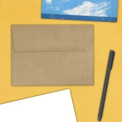 JAM Paper Kraft A6 Invitation Envelopes, 4.75 x 6.5, Brown Kraft Paper Bag, 25/Pack (LEKR650)* Business