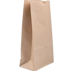 JAM Paper Kraft Lunch Bags, Medium, 5" x 9.75" x 3", Brown Kraft Recycled, Bulk 500 Bags/Box (691KRBRB) Clearance