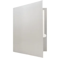 JAM Paper Laminated Glossy 3 Hole Punch Two-Pocket Folders, Silver, 50/Box (385GHPSIC)