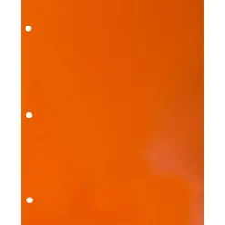 JAM Paper Laminated Glossy 3 Hole Punch Two-Pocket Folders, , 100/Box (385GHPORB) Orange Hot