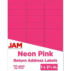 JAM Paper Laser/Inkjet Address Labels, 1 x 2 5/8, , 30 Labels/Sheet, 4 Sheets/Pack (354328011)* Address Labels