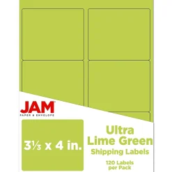 JAM Paper Laser/Inkjet Address Label, 4" x 3 3/8", , 6 Labels/Sheet, 12 Sheets/Pack (302725780)* Address Labels