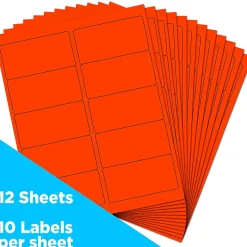 JAM Paper Laser/Inkjet Shipping Labels, 2" x 4", , 10 Labels/Sheet, 12 Sheets/Pack (354328034)* Shipping Labels