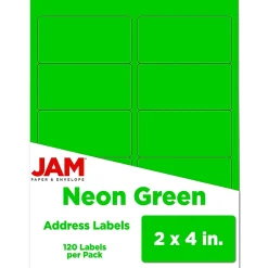 JAM Paper Laser/Inkjet Shipping Labels, 2" x 4", , 10 Labels/Sheet, 12 Sheets/Pack (354328017)* Shipping Labels
