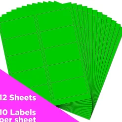 JAM Paper Laser/Inkjet Shipping Labels, 2" x 4", , 10 Labels/Sheet, 12 Sheets/Pack (354328017)* Shipping Labels