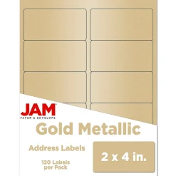 JAM Paper Laser/Inkjet Shipping Labels, 2" x 4", , 10 Labels/Sheet, 12 Sheets/Pack (40732538)* Shipping Labels