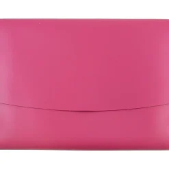 JAM Paper Leather Portfolio Case with Snap Closure, Fuchsia Pink (2233320839)