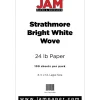 Outlet ® Legal Strathmore 24lb Paper, 8.5 x 14, Bright White Wove, 100 Sheets/Pack (2203719135) Resume Paper
