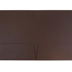 JAM Paper Linen 2-Pocket Presentation Folder, , 100/Carton (386LBRB) Chocolate Brown Outlet