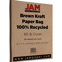 Best Matte 60 lb. Cardstock Paper, 8.5" x 11", Brown Kraft, 50 Sheets/Pack (LEKR120606) Card Stock