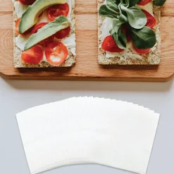 Napkins<JAM Paper Medium Lunch Napkins, 2-Ply, White, 50 Napkins/Pack (6255620732)