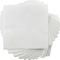 Napkins<JAM Paper Medium Lunch Napkins, White, 600/Box (6255620732b)