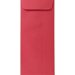 JAM Paper Open End #10 Currency Envelope, 4 1/8" x 9 1/2", Red, 50/Pack (25048I)* Business