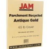 Sale Parchment 65 lb. Cardstock Paper, 8.5" x 11", Antique Gold Yellow, 50 Sheets/Pack (27179) Card Stock