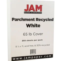 Sale Parchment 65 lb. Cardstock Paper, 8.5" x 11", White, 250 Sheets/Ream (171114B) Card Stock