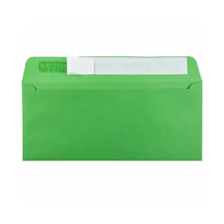 JAM Paper Peel & Seal #10 Business Envelope, 4 1/8" x 9 1/2", Christmas Green, 25/Pack (86555)* Business