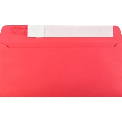 JAM Paper Peel & Seal #10 Kraft Business Envelope, 4 1/8" x 9 1/2", Christmas Red, 25/Pack (11789)* Business