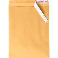 JAM Paper Peel & Seal Kraft Open End #13 Catalog Envelope, 10" x 13", Brown, 500/Pack (13034233C)* Catalog