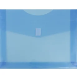 JAM Paper ® Plastic Envelopes with Hook & Loop Closure, Letter Size, Assorted Colors, 6/Pack (218V2OLIPRYS)* Business