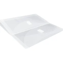 JAM Paper Plastic Multi-Pocket Envelopes with Hook & Loop, 2 Pockets, Letter Booklet, 9.5 x 11.5, Clear, 12/Pack (B35218)* Business