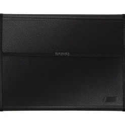 JAM Paper Plastic Padfolio with Snap Closure, Black (401038610)