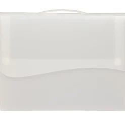 JAM Paper Plastic Portfolio Case with Hook & Loop Closure, Clear (34834475)