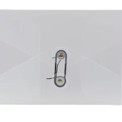 JAM Paper Plastic Portfolio Case with Drawstring Closure, Clear Frost (354609)