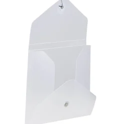 JAM Paper Plastic Portfolio Case with Drawstring Closure, Clear Frost (354609)