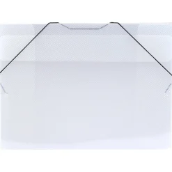 JAM Paper Plastic Portfolio Case with Elastic Closure, Clear (6102 001)