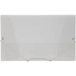 JAM Paper Plastic Portfolio Case with Elastic Closure, Clear (332537)