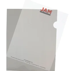 JAM Paper ® Plastic Sleeves, 9" x 12", Smoke Gray, 12/Pack (2226316990)