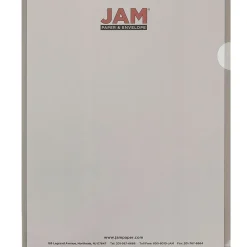 JAM Paper ® Plastic Sleeves, 9" x 12", Smoke Gray, 120/Pack (2226316990B)