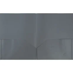 JAM Paper POP 2-Pocket Portfolio Plastic Folder, , 96/Box (382EGYB) Gray Clearance