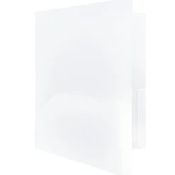 JAM Paper POP 2-Pocket Presentation Folder, Clear, 2/Box (382ECLDB) New
