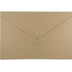 JAM Paper Portfolio Case with Drawstring Closure, Natural Brown (2008 201)