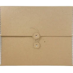 JAM Paper Portfolio Case with Drawstring Closure, Brown (3536847)