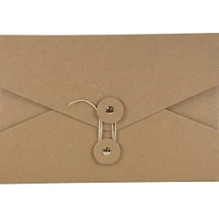 JAM Paper Portfolio Case with Drawstring Closure, Brown (3036KRAFT)