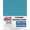 Outlet ® Printable Business Cards, 3 1/2 x 2, Sea Blue, 100/Pack (22128341) Business Cards