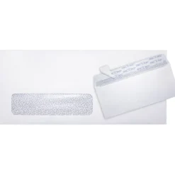 JAM Paper Self Seal Security Tinted #10 Business Envelopes, 4 1/8" x 9 1/2", White, 50/Pack (61597-50)* Security Tinted