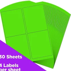 JAM Paper Shipping Labels, 4" x 5", , 4 Labels/Sheet, 30 Sheets/Pack (354329156)* Shipping Labels