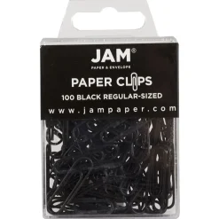 JAM Paper Small Paper Clips, , 3 Packs of 100 (2183750B) Black Clearance
