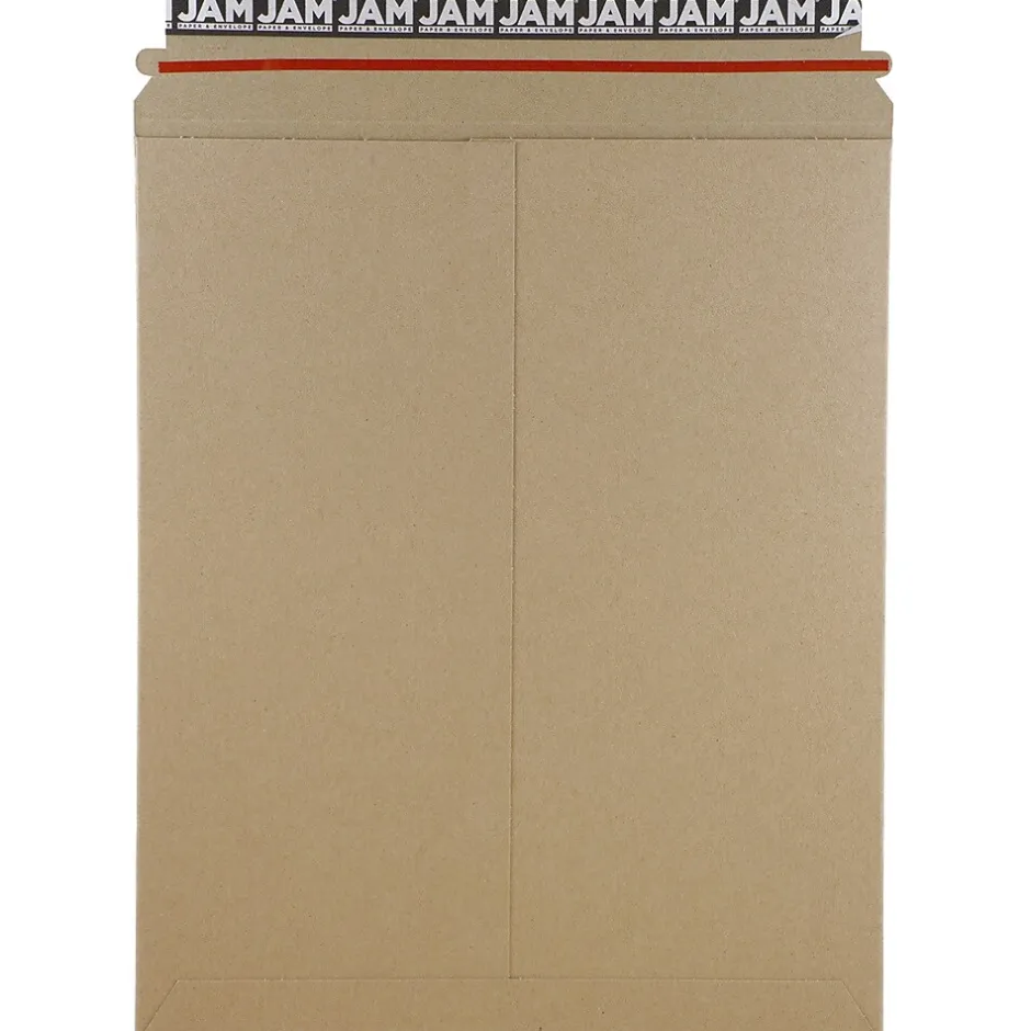 JAM Paper ® Stay-Flat Photo Mailer Envelopes, 11 x 13.5, Brown Kraft, Self-Adhesive Closure, Sold Individually (8866644)* Padded Mailers