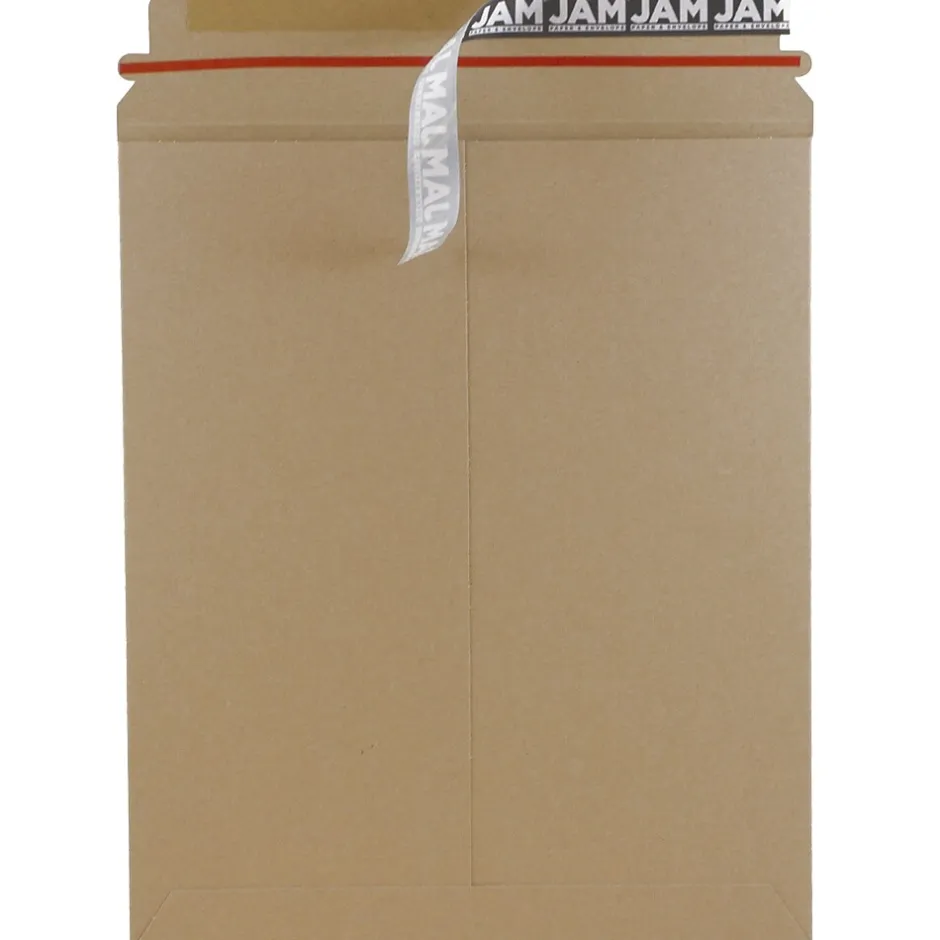 JAM Paper ® Stay-Flat Photo Mailer Envelopes, 11 x 13.5, Brown Kraft, Self-Adhesive Closure, Sold Individually (8866644)* Padded Mailers
