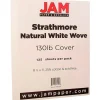 Best Strathmore 130 lb. Cardstock Paper, 8.5" x 11", Natural White, 125 Sheets/Ream (1196724B) Card Stock