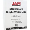 Discount ® Strathmore 24lb Paper, 8.5 x 11, Bright White Laid, 100 Sheets/Pack (300420) Resume Paper