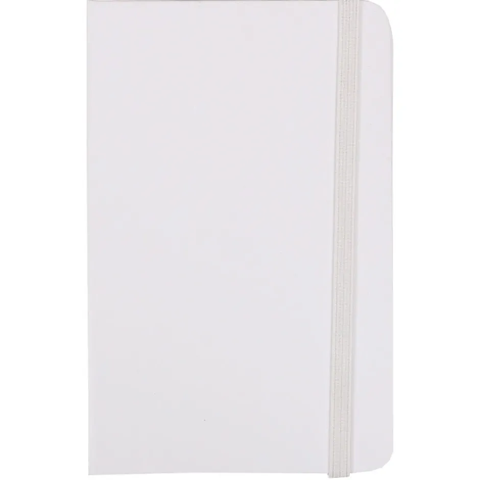 JAM Paper 1-Subject Pocket Notebook, 3.75" x 5.625", Narrow Ruled, 100 Sheets, White (340526606) Clearance