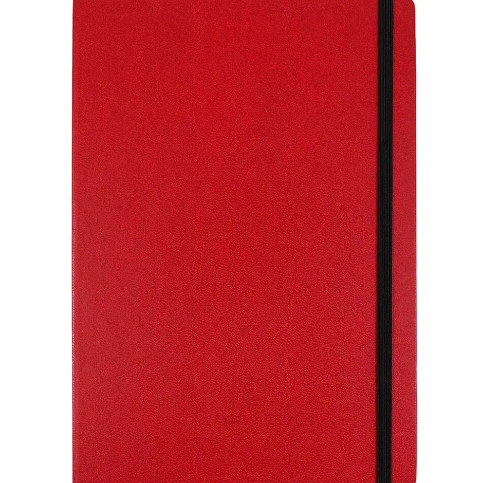 JAM Paper 1-Subject Pocket Notebook, 5.875" x 8.5", Narrow Ruled, 100 Sheets, Red (340526610) Clearance